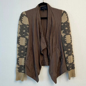 Blu Pepper Women’s Knit Cardigan Brown Aztec Print Size Small.